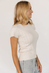 Penny Pointelle Top | Ivory