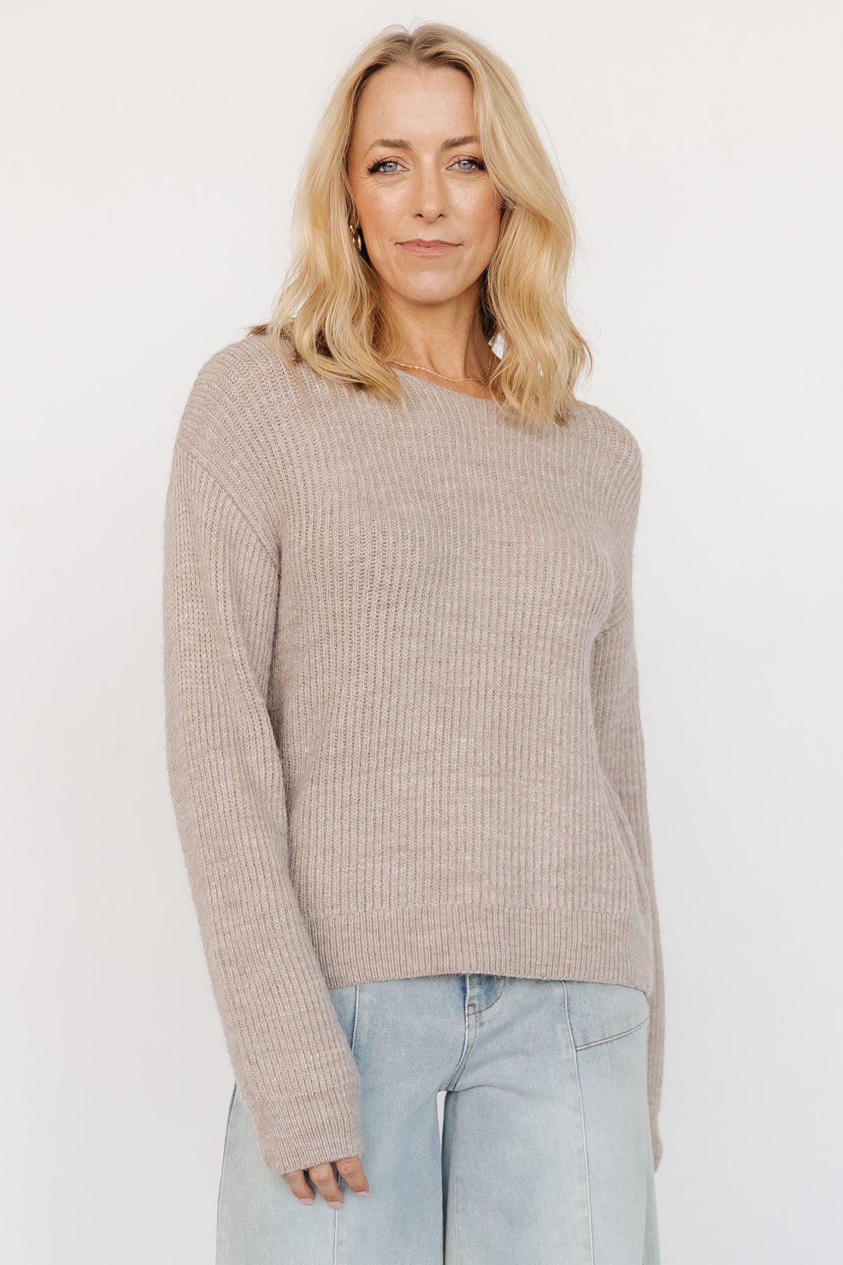Viola Tie Back Sweater | Natural