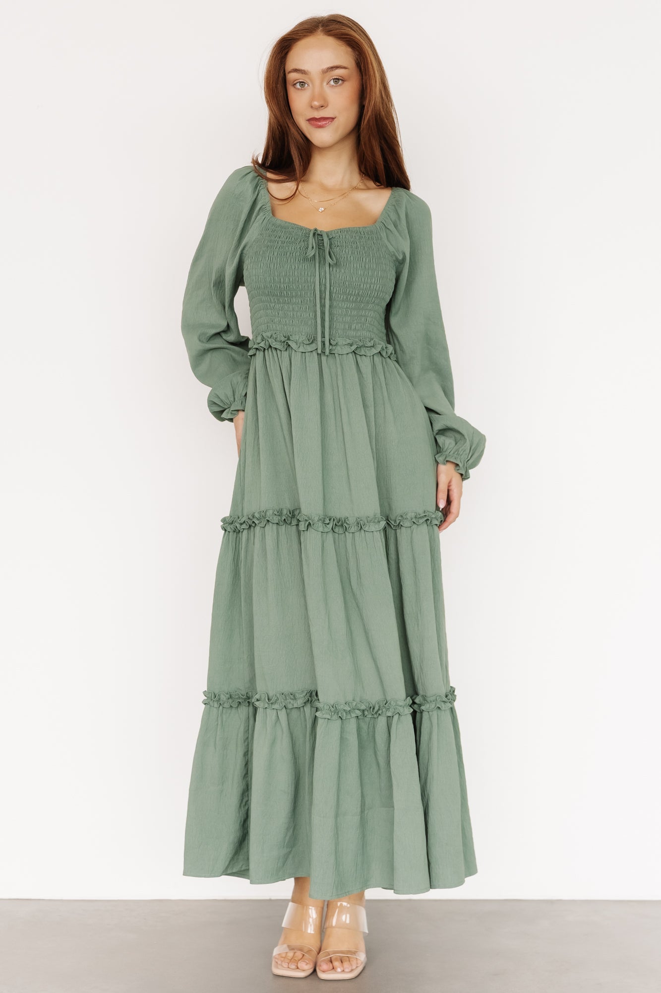 Britta Maxi Dress | Dark Sage