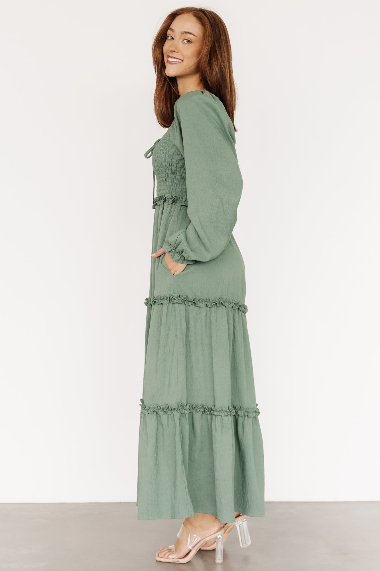 Britta Maxi Dress | Dark Sage