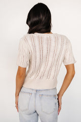 Darby Sweater Top | Cream