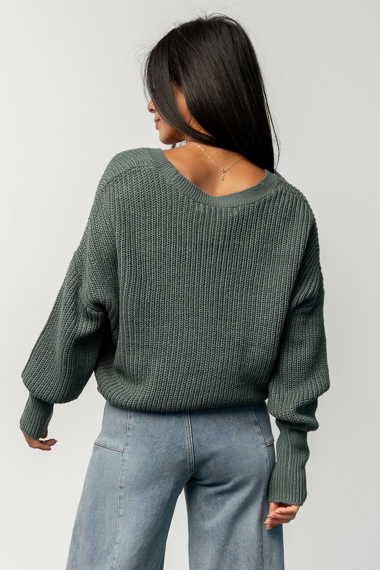 Gracie Knit Cardigan | Winter Green