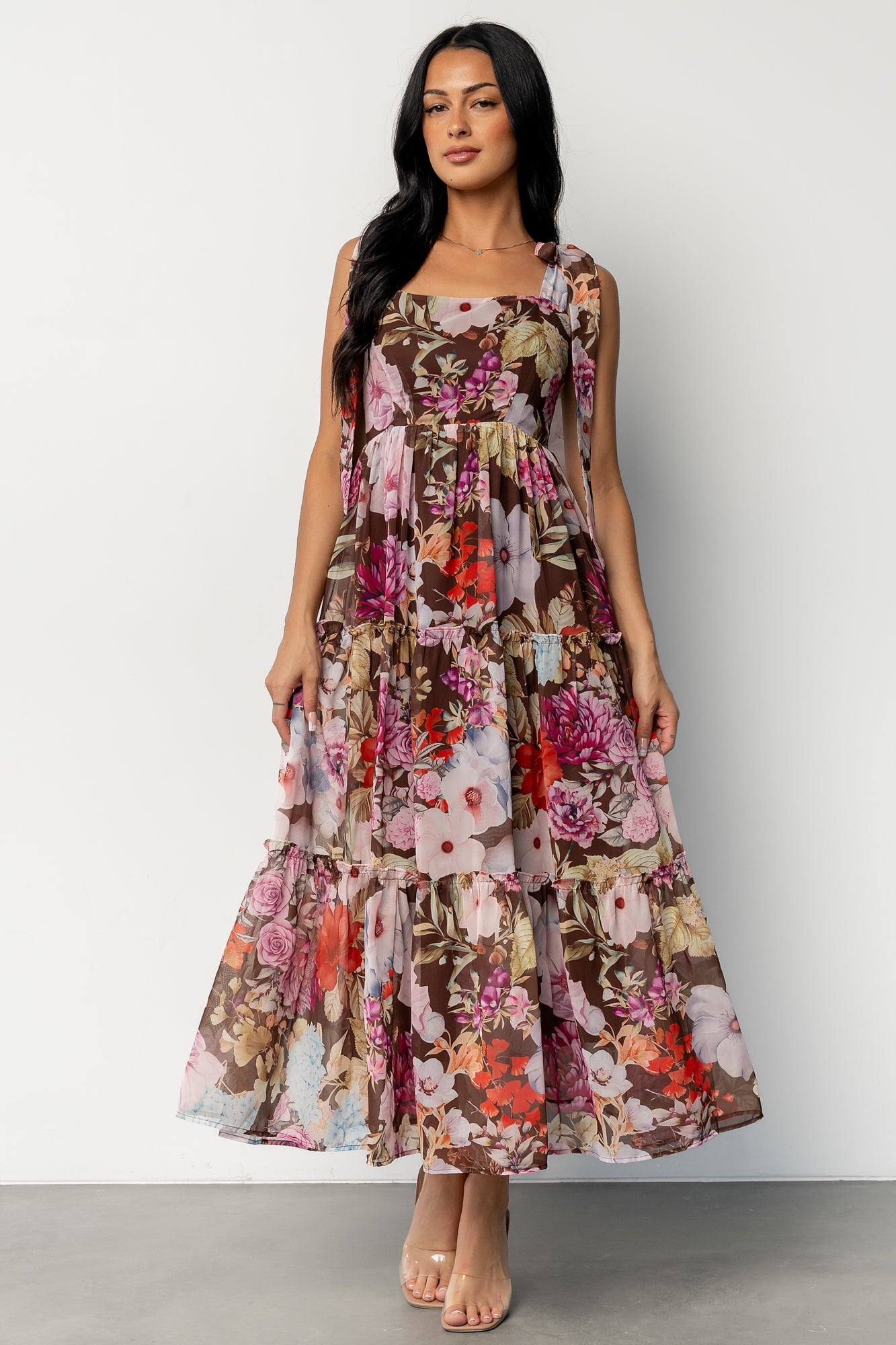 Anita Maxi Dress | Brown Multi Floral