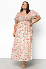 Haddie Smocked Midi Dress | Cream + Rose Floral