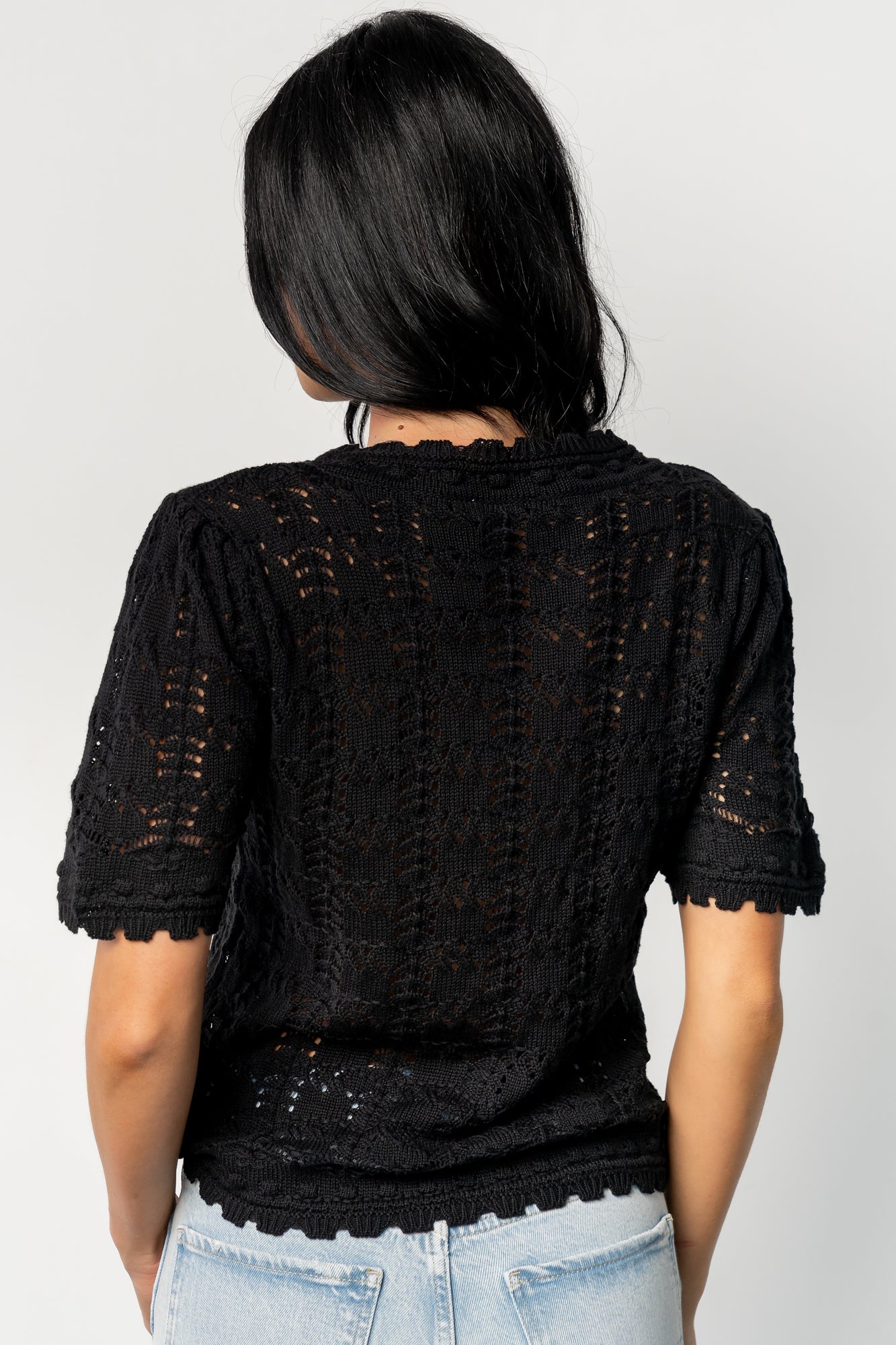 Serenity Knit Sweater Top | Black