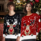 Tihua Casual Casing Christmas Sweater Autumn And Winter Men And Women Universal Elk Knitted Ugly Sweater HZ1208
