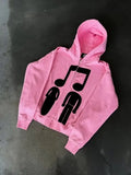 Jacket Zippered Musician Print Hoodie 2025 New Spring And Autumn Sweater Loose Couple Coat HZ1208
