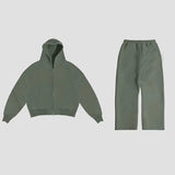 Casual Simple Couple Fashion Hoodie Sweatshirt Solid Color 2207 Coat 2207-1 Trousers HZ1208