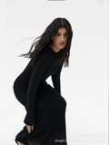 2025 Hot Knitted Hollow Skirt + Vest Skirt Set Women's Soft Knitted Burqa Holiday Wind HZ1208