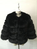 Fur Fever Imitation Fox Fur Coat Women's Short-Sleeved Fur Coat HZ1208