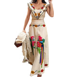 Women's Clothing 2025 Spring New Ins Print Lotus Leaf Side Dress Half Dress Fashion Set HZ1208