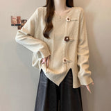 Women's Sweater 2025 Autumn And Winter New Gentle Milk Jacket Sweet Round Collar Flowers Three-Dimensional Decorative Knitwear HZ1208