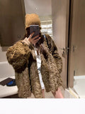 New Cloud Stone Fox Thick Warm Bat Sleeve Fur One-Piece Shawl Woman Lazy Smooth And Environmentally Friendly Coat HZ1208