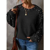 Yangyang Autumn And Winter New Large-Size Loose Long-Sleeved Nail Ball Collar Collar Women's Sweater Factory HZ1208