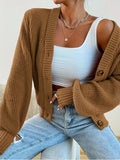 Women's Sweater V-Neck Cardigan Autumn And Winter Solid Knitted Shirt Casual Knitted Coat HZ1208