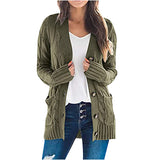Autumn/Winter 2025 New Women's Casual Cardigan Jacket Solid Color Mah-Button Cardigan Sweater Women HZ1208