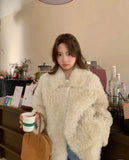 2025 Urchin Toka Fur Coat Teddy Curly Wool Coat Warm Royal Sister Wind HZ1208