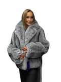 Tk Winter Imitation Fur Coat Women's 1200 Grams Warm Plush Coat HZ1208