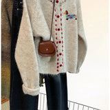 2025 Soft Glutinous Thicken Round Collar Sweater Coat Women Autumn New Design Outside Wearing Lazy Knitted Shirt Top HZ1208