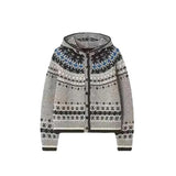 Autumn And Winter Retro Fair Island Sweater Coat Female White Jaccupy Milk Fufu Soft Glutinous Outer Knitted Shirt Top HZ1208