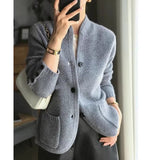 Autumn And Winter Sweater Women's Thick Short Coat Women's Clothing 2025 New European Beautiful Cotton Fashion Knitwear HZ1208