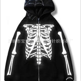 Solid-Color Flat Hooded Ins College Windy Loose Zipper Thick Hooded Coat HZ1208