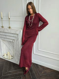 2025 Hot Knitted Hollow Skirt + Vest Skirt Set Women's Soft Knitted Burqa Holiday Wind HZ1208