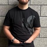 Trendy Letter Print Loose Short-Sleeved Top Street Hip-Hop Men And Women T-Shirt Shorts 2025 HZ1208