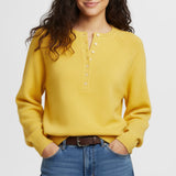 Women's Autumn And Winter Casual Round-Neck Sweater Henry Shirt Button Knitted Coat HZ1208