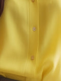 High Sense Gentle Windy Yellow Beautiful Shirt Simple Commute Small Fashion Age-Dense Stated Set-Tite Shirt Woman HZ1208
