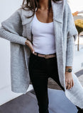 Hooded Cardigan Women's Sweater In Front Of The Knitted Coat Long-Sleeved Commute Wind HZ1208