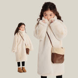 2025 New Girls Imitation Water Marinade Coat Children Warm Winter Clothing Thick Fur Coat Winter Coat HZ1208