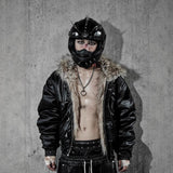 Zippered Hoodie Neutral Geometry Street Fashion Personality New Loose Hoodie HZ1208