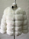 Fur Fever Imitation Fox Fur Coat Women's Short-Sleeved Fur Coat HZ1208