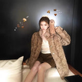 New Collar Dyed Sharp Bows Eco-Friendly Fur Fur Coat Women Winter Lazy Plus Thick Hair Coat HZ1208