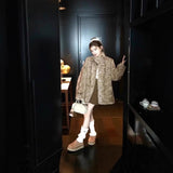 New Collar Dyed Sharp Bows Eco-Friendly Fur Fur Coat Women Winter Lazy Plus Thick Hair Coat HZ1208