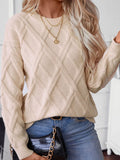 Autumn And Winter New Sweater Women's Knitted Jersey Jersey Loose Round Collar Coat Factory HZ1208