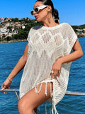 Ocean Beach Hoodie Hollow Knitted Loose Esui Seaside Resort Swimwear Shirt Woman HZ1208