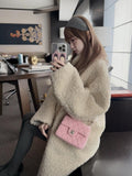 Hairy Coat Women Winter Fur Integrated 2025 Lazy Wind Environmental Protection Fur Warm Collar Long Loose HZ1208