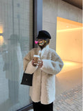 Mid-Long Fur Coat Woman 2025 Winter Lamb Fur Fur Coat Coat HZ1208