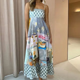 2025 New Casual Dress Women's High-Waisted Sleeveless Vest With Joint Dress Summer HZ1208