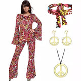 2025 Halloween Women's Print Tops T Hongha Horn Pants Set + Headscarf HZ1208