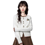 2025 New French Style Fragrant Retro Temperament Knitted Short Coat Women's Autumn And Winter New Fashion Top HZ1208