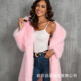 Autumn And Winter Imitation Fox Thick Long Suit Collar Imitation Fur Coat In The Long Plush Fur Coat HZ1208
