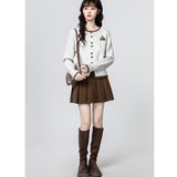 2025 New French Style Fragrant Retro Temperament Knitted Short Coat Women's Autumn And Winter New Fashion Top HZ1208