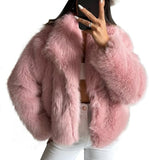 New Imitation Fur Jacket Lady Loose Long-Sleeved Coat Toka Fox Hair In Autumn/Winter 2025 HZ1208