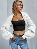 Autumn And Winter New Loose Knitted Cardigan Short Sweater Shawl Coat HZ1208
