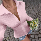 Love Full Of Printed Long Sleeve Temperament Thin Shirt HZ1208