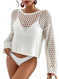 New Beachwear Knitted Long-Sleeved Bikini Shirt HZ1208