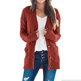 Autumn/Winter 2025 New Women's Casual Cardigan Jacket Solid Color Mah-Button Cardigan Sweater Women HZ1208